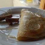 Panqueques de almendras, miel y castañas