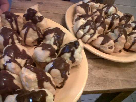 Bombas con chocolate