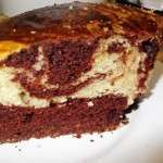 Receta de torta marmolada de chocolate y vainilla